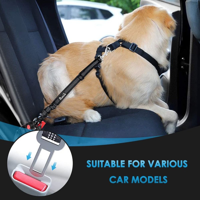 SlowTon Dog Seat Belt for Car, 2 Pack Dog Car