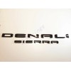 GMC 2PCS Gloss Black DENALI Sierra Emblems Letters Fit GMC