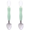 2pcs Food Scraper Spoon Silicone Feeding Spoons Double Head Fruit
