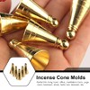 Brass Incense Cone Mold Kit - 5Pcs Golden Cone Incense