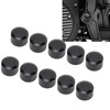 10PCS Motorcycle Head Bolt Cover Black Flat CNC Aluminum Engine