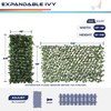 Windscreen4less Artificial Expandable Ivy Leaf Faux Leaves Privacy Fence Screen