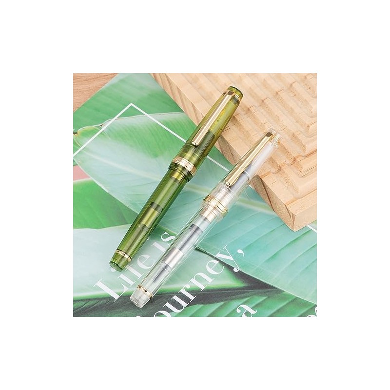 Jinhao - Pluma estilográfica acrílica 82, punta extrafina de iridio