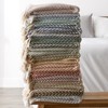 DII Modern Zig Zag Throw Blanket Woven Cotton, Hand-Knotted 2.5"