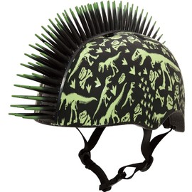 RASKULLZ Child/Kids Helmet (5+ YEARS) - T-Rex Bonez Mohawk - Unisize 50-54cm