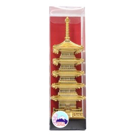 5-storied pagoda, red figure, total length 6.7 inches (17 cm) in Japan
