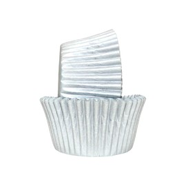 Regency Wraps Greaseproof Professional Grade Baking Cups, Pack of 40, Standard Liners, Silver Matte, for Cupcakes, Muffins, Candy, Non Stick