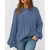 KIRUNDO Oversized Cable Knit Sweater Women 2025 Early Fall Fashion