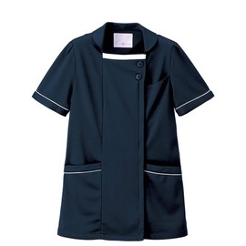 Nursey, Colored Piping Jacket, Active Stretch, Neo, Medical Coat, Nursing, Beauty, Esthetics, Uniform, Stretch Women's, Midnight Blue