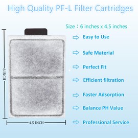 ELCCOTYA 24 Pack PF-L Fish Tank Filter Cartridges, Aquarium Filter Cartridges Replacement Compatible with Top Fin Silenstream PF20, PF30, PF40 and PF75 Power Filters