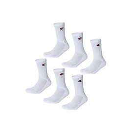 Champion Core 6PP Crew Calzini Sportivi, Unisex - Adulto, Bianco, 43-46 EU