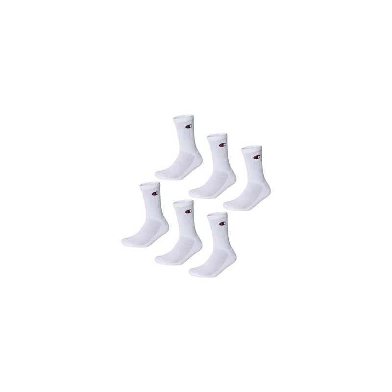 Champion Core 6PP Crew Calzini Sportivi, Unisex - Adulto, Bianco,