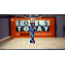 Amana Tool 46170-K CNC SC Spektra Extreme Tool Life Coated Compression Spiral 1/4 D x 7/8 CH x 1/4 SHK x 2-1/2 Inch Long 2 Flute Router Bit