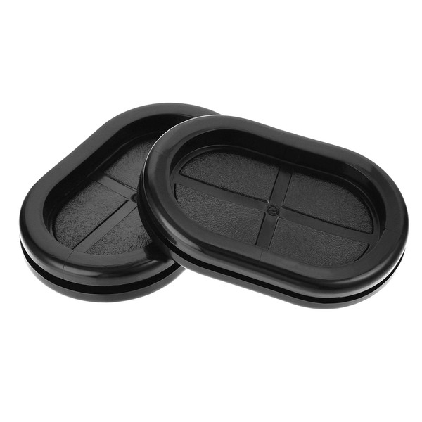 sourcing map Rubber Grommets Oval Double-Sided Attachment Size 40 x