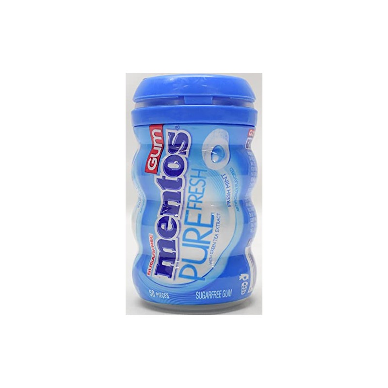 Mentos, Pure Fresh, Gum, Sugar Free, Fresh Mint (Pack of