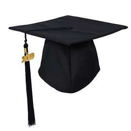 GraduationForYou Unisex Graduation Cap with Tassel 2025 Black