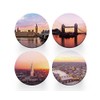 4 x Round London Coasters - Sunset Landmarks UK Travel