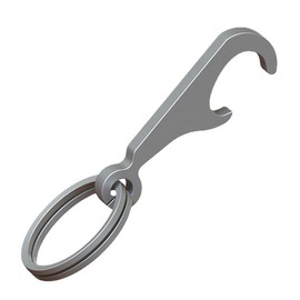 Hamans Titanium Bottle Opener Keychain with Stainless Steel Key Ring Lightweight Portable EDC Mini Keychain Tool