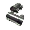 Pipe Connector + Double Clamp Exhaust System Universal 125 mm