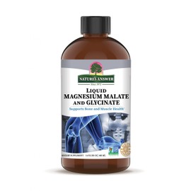 Nature's Answer Liquid Magnesium Malate and Glycinate | Supports Healthy Bone & Muscle Function | Promotes Healthy Cardiovascular Function | Gluten-Free & Vegan 16oz | 2 Pack