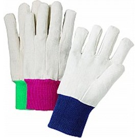 FixtureDisplays West Chester 55080/L 8 oz. Large White Canvas Knit Wrist Glove