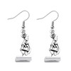 MALOYANVE Microscope Dangle Earrings for Women Unique Silver Plated DNA