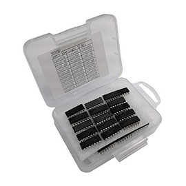 30 piezas CD40xx CMOS Kit de circuito integrado lógico(4001 4011 4013 4017 4021 4022 4023 4025 4026 4027 4028 4043 4046 4049 4050 4051 4052 4053 4060 4066 4069 4070 4071 4072 4073 4075 4081 4082 4093 4094) + 1 piezas NE555 total 31 piezas