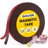 Qualsen Magnetic Tape - Strong Flexible Magnetic Strips with Adhesive