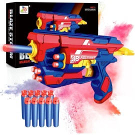 Soft Bullet Toy Dart Blaster, 6-Dart Storage Backup, Outdoor