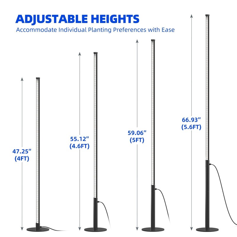 Barrina T10 Pro Standing Grow Light with Timer, 42W, 169