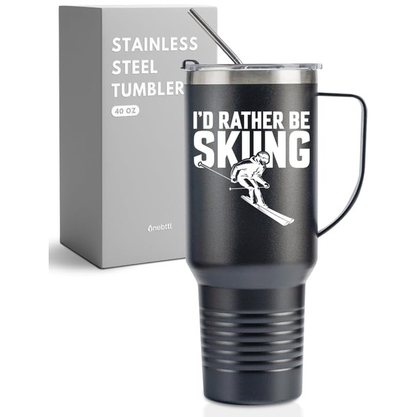 Onebttl Skiing Gifts for Men, 40 oz Insulated Stainless Steel