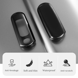 Kimity for MZD Key Fob Cover, Stylish Soft TPU Key Case for CX-3 CX-5 CX-7 CX-9 MZD 3 6 MX-5 Miata (4 buttons) Key Fob Shell Series Keyless Entry Smart Car (Black, A), Black, A