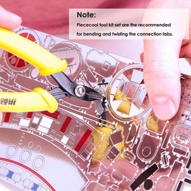 Piececool DIY Tools Set for Metal Earth Model Kits, 2pcs/set Professional Clipper and Needle Nose Pliers for Metal Puzzles Assembling Cutting and Bending Tools Kit