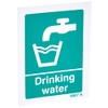 Caledonia Signs 16007A "Drinking Water" Sign, Rigid Plastic,White, 100 mm