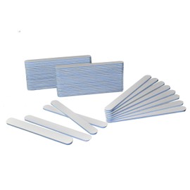 AMT 50 PCS Jumbo White Nail Files 80/100, White Nail File, Nail Files for Acrylic Nails, Emery Boards for Nails, 80/100 Grit Nail File (50 PCS Nail Files) (Grit 80/100 (Round, Blue))