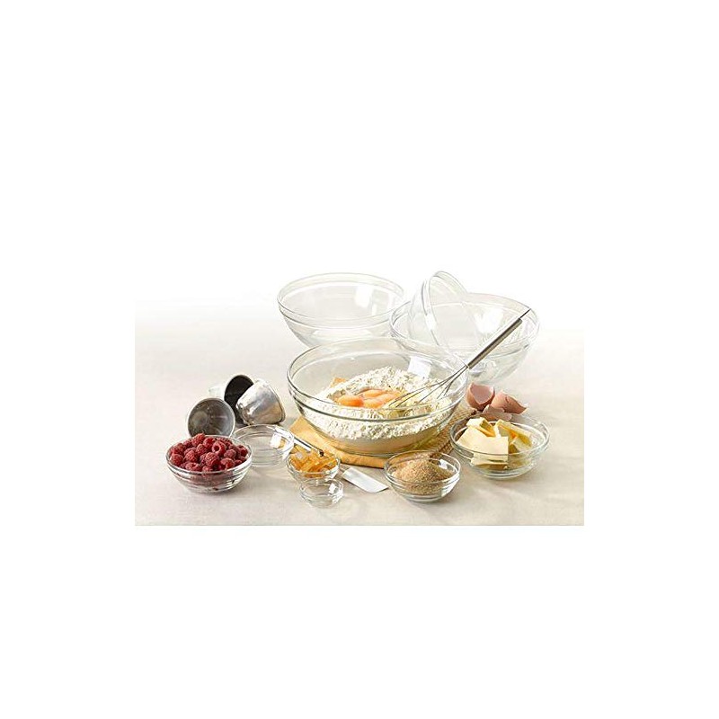 Duralex 12 Piece Bowl Set of Six, Clear
