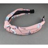 Pink flower headband Turban Knot knotted floral fabric covered grip