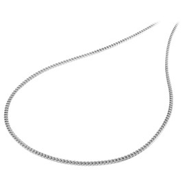 trendor Men's Necklace 925 Silver Curb Chain 2.7 mm Wide Fashionable Necklace for Men Made of Genuine Sterling Silver Great Gift Idea 41291, Sterling Silver
