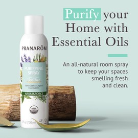 Pranarom - Aromaforce Purifying Spray, Aromatic Room Spray, Deodorizers For Home, Essential Oil Spray For Toxin Purification, All-Natural Purifying Spray, Tea Tree, 150mL