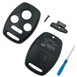 Replacement Key Fob Shell Case Fit for Honda 2008-2012 Accord 2006-2013 Civic EX 2009-2015 Pilot 4 Buttons Keyless Entry Remote Car Key Fob Cover Housing (1 Black)
