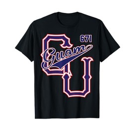 Guam 671 Baseball style Chamorro Guamanian tee shirts T-Shirt