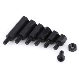 250 pieces nylon spacer, hexagon socket, hexagonal spacer with column thread, column spindle assortment kit, PCB (M2 male-female standoff)