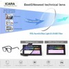 ICARA Sparkling Crystal Rhinestone Cat Eye Reading Glasses for Women