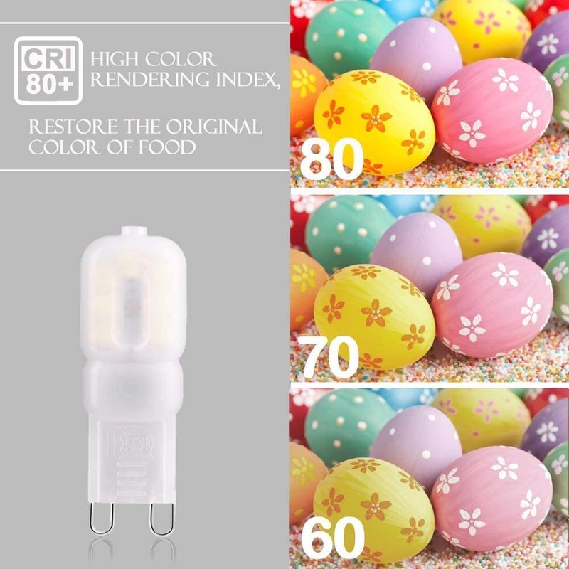 Velouer G9 LED Light Bulbs Dimmable 3W 25W Halogen lamp