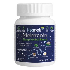 Neomeda Melatonina 5mg Mezcla Herbal 90 Cápsulas
