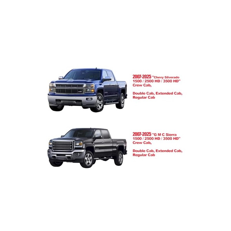 YIERTAI Seat Covers for Silverado Sierra Fit 2007-2024 2025 2026