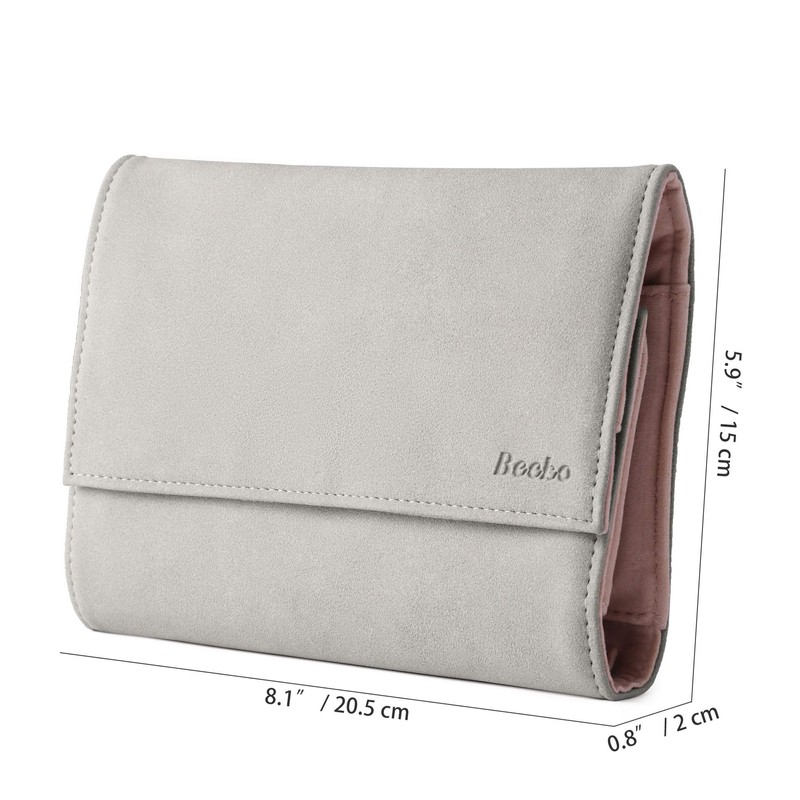 Becko Jewellery Organizer Roll Travel Jewel Bag case for Multiple