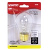 Satco S3720-40 Watt A15 Incandescent Clear Appliance Bulb - 130V/120V,