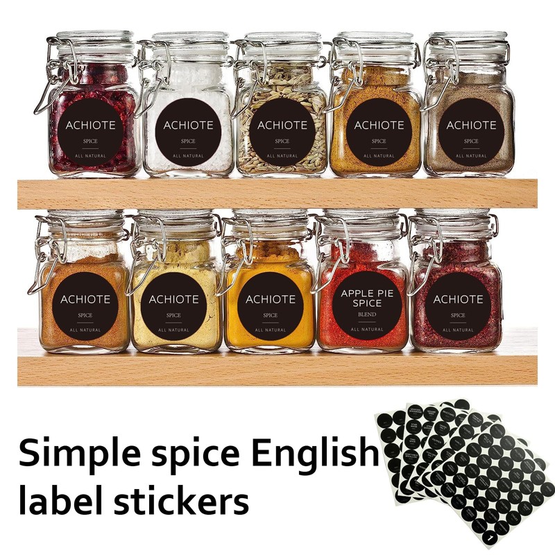 Spice Jar Labels,180 PCS Round Spice Label Seasoning Stickers for
