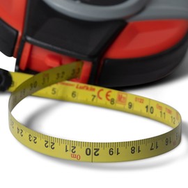 Lufkin ST20CME Steel Long Tape Measure, 20m/66' with Metric and Imperial Markings, 3-to-1 Return Gear Ratio